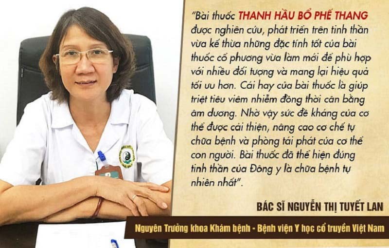 Đánh giá của Ths.Bs. Tuyết Lan về bài thuốc Thanh hầu bổ phế thang