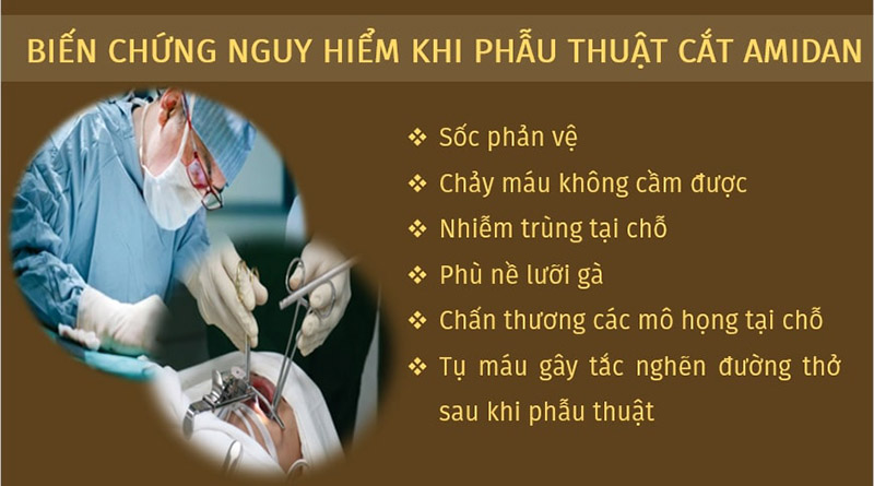 Một số rủi ro khi cắt amidan