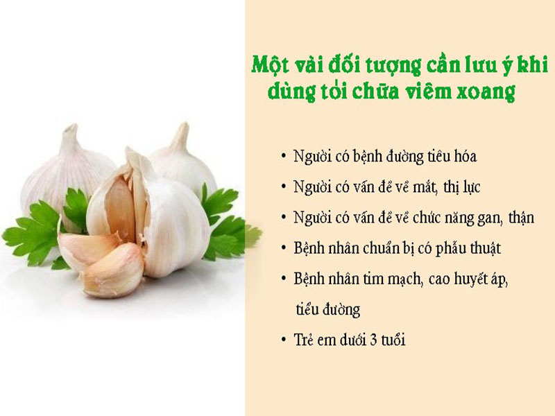 Lưu ý khi dùng tỏi chữa viêm xoang