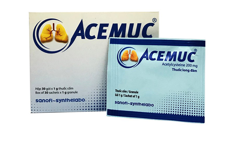 Acemuc (Acetylcystein) được cân nhắc dùng trong các trường hợp viêm phế quản cấp có nhiều đờm