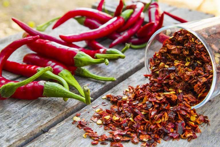 Lựa chọn quả ớt còn tươi