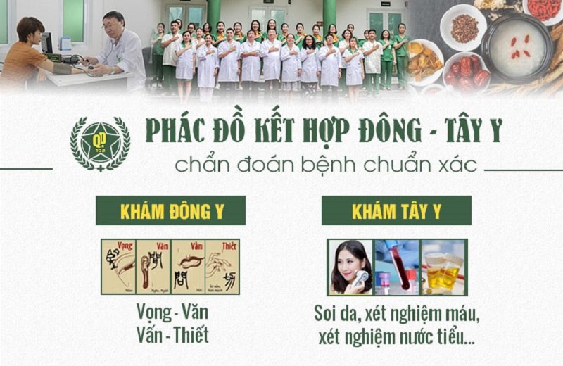 Quá trình thăm khám tại Quân dân 102 có sự kết hợp Đông - Tây Y