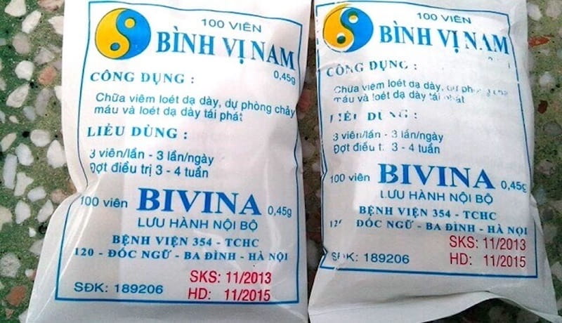 Thuốc dạ dày Bình Vị Nam - Bệnh viện Quân Y