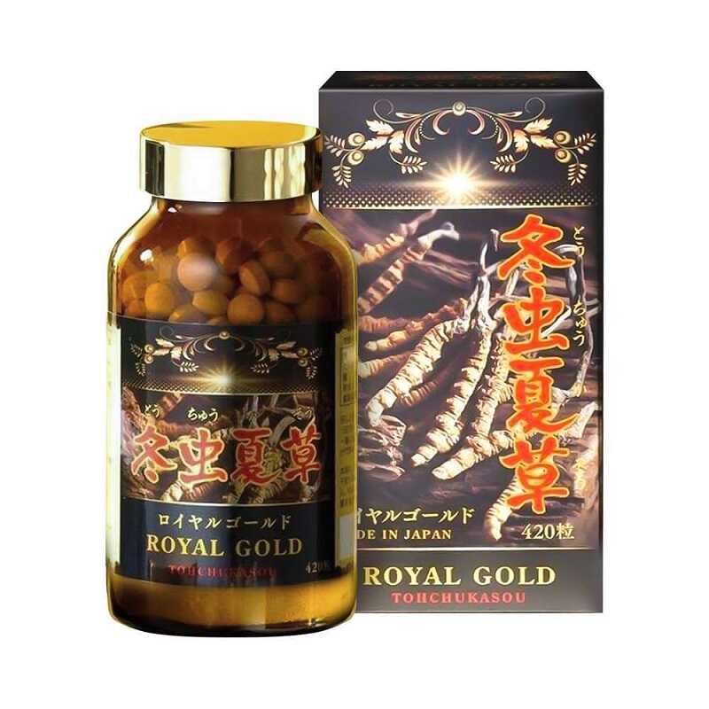 Tohchukasou Royal Gold là thuốc viên nén đông trùng hạ thảo và linh chi đỏ