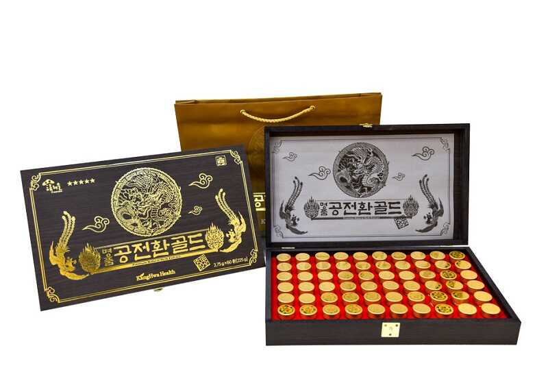Đông trùng hạ thảo loại hộp gỗ đen 60 viên Hàn Quốc thích hợp làm quà biếu tặng cao cấp