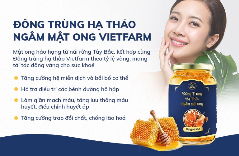Đông trùng hạ thảo ngâm mật ong Vietfarm