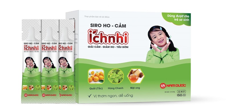 Siro ho - cảm Ích nhi được bào chế từ các thảo dược thiên nhiên