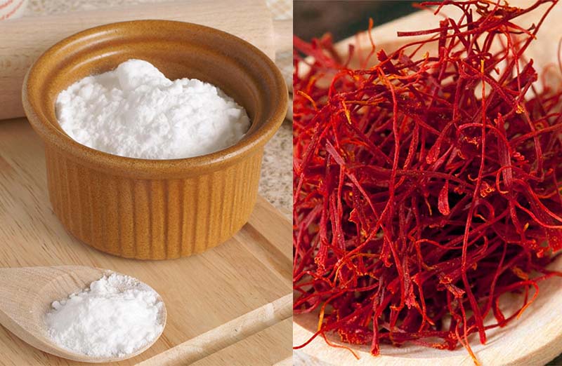 Dùng baking soda để phân biệt saffron