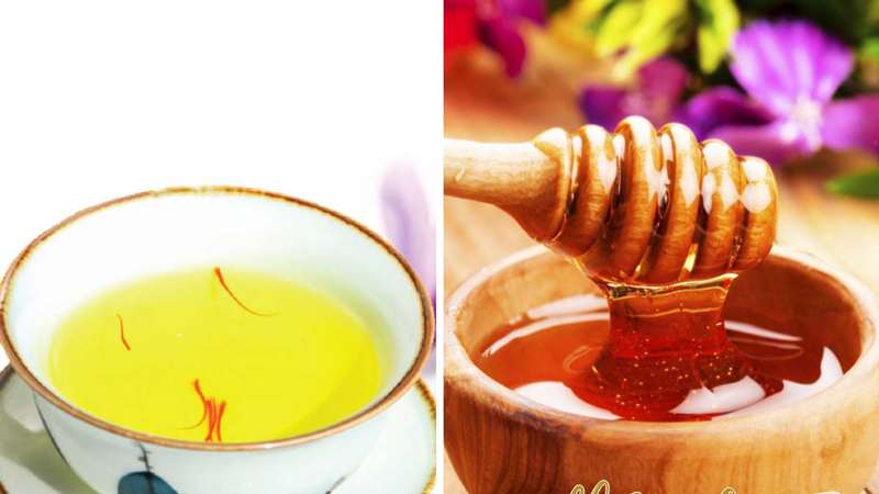 Trà saffron kết hợp cùng mật ong