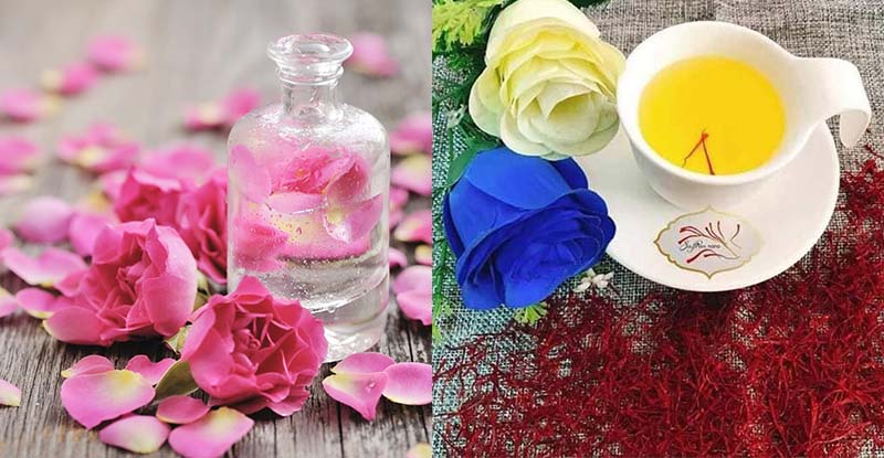 Mặt nạ hoa nhụy tây và nước hoa hồng giúp trị mụn hiệu quả