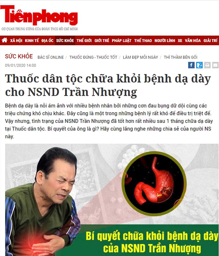 Sơ can Bình vị tán được nhắc đến trên báo Tiền Phong