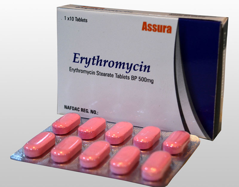 Erythromycin là thuốc không chỉ giúp tiêu diệt vi khuẩn gây viêm lợi mà còn có khả năng làm giảm sưng viêm, xoa dịu cơn đau