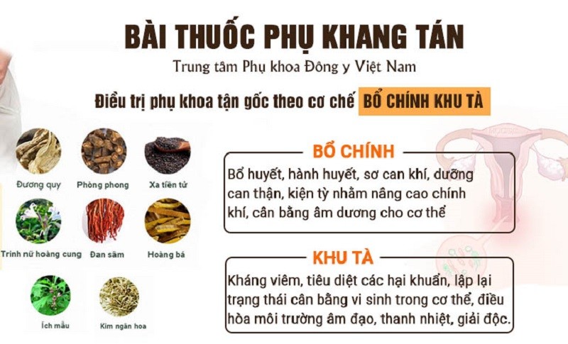 Bài thuốc Phụ Khang Tán điều trị viêm âm đạo hiệu quả cao nhờ cơ chế VÀNG