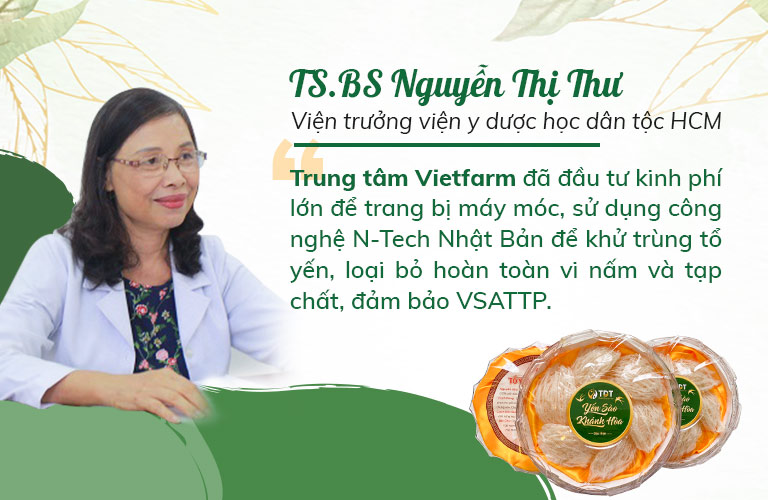 Nhận định của chuyên gia đầu ngành về Yến sào Vietfarm