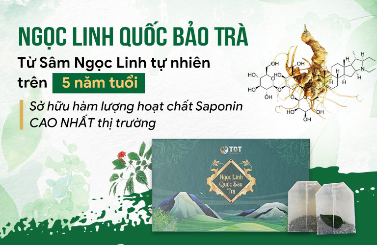 Sâm Ngọc Linh 5 - 10 năm tuổi làm thành phần chính trong mỗi gói trà sâm Ngọc Linh