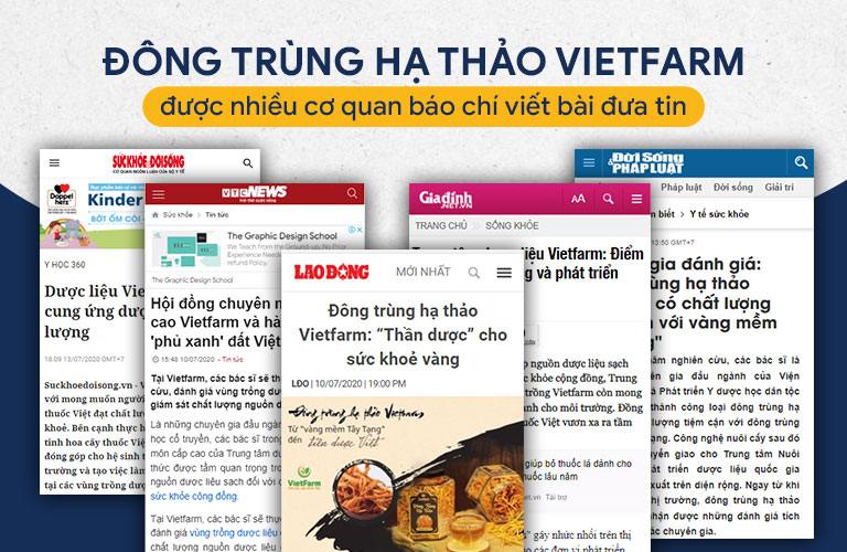 Báo chí đưa tin về đông trùng hạ thảo Vietfarm