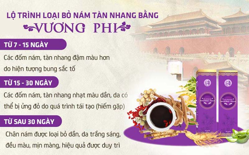 Lộ trình cải thiện làn da khi dùng Vương Phi