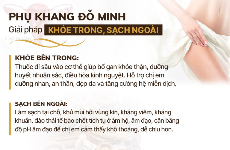 Hiệu quả khỏe trong sạch ngoài bài thuốc Phụ Khang Đỗ Minh