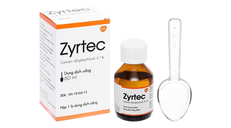 Cetirizine (Zyrtec) là thuốc trị viêm mũi dị ứng cho trẻ