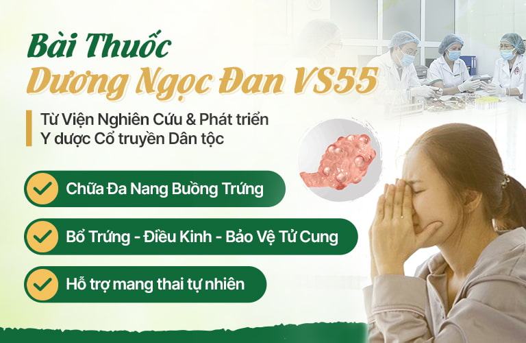 Thang thuốc VS55 đem lại hiệu quả cao trong hỗ trợ chị em mang thai tự nhiên