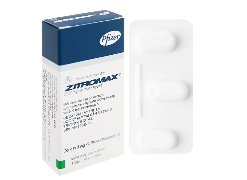 Thuốc trị viêm xoang Azithromycin (Zithromax) giúp điều trị viêm xoang hiệu quả